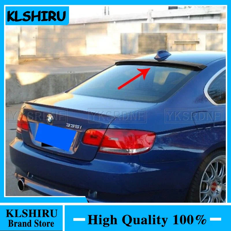 For BMW E92 Series 2 Door Coupe E92 M3 ABS Black / REAL CARBON FIBER Roof Spoiler 2005 - 2012