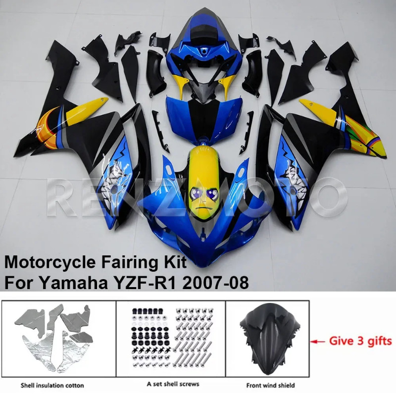 For YAMAHA YZF R1 2007-2008 Fairing R/Z 8R1001 Motorcycle Set Body Kit decoration Plastic Guard Pla