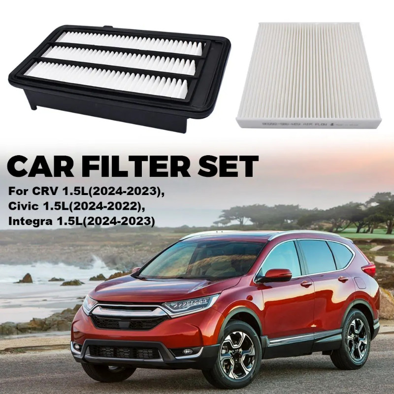 Car Engine Cabin Pollen Air Filter 17220-5AA-A00 80292-TF0-G01 For Honda CR-V CRV Civic X 1.5L Turb