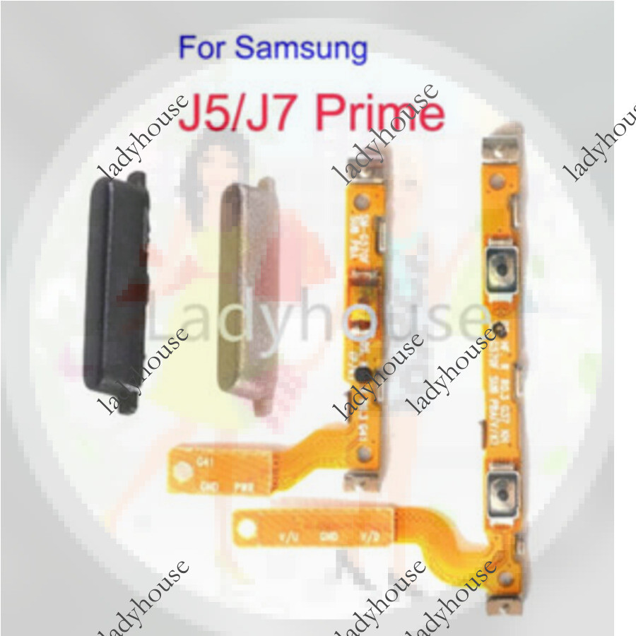 เปิด/ปิดปุ่มสวิทช์ด้านข้าง Volume Up Down ปุ่ม Flex Cable สําหรับ Samsung Galaxy J5 J7 Prime G570 G6