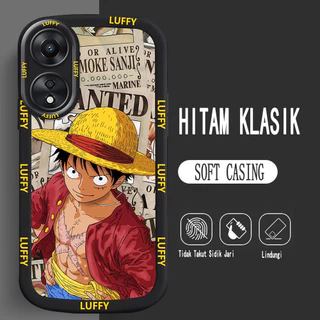 อ่อนนุ่มเคสโทรศัพท์หรับ OPPO A18 A38 A17 A78 A58 5G M19 One Piece Luffy