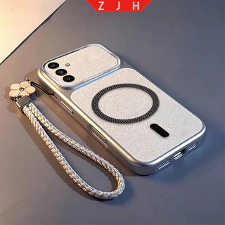 เหมาะสําหรับ Samsung A15 A25 A55 5G A35 เคสโทรศัพท์ออกแบบใหม่ตะแกรงตาข่ายแหวนดูดแม่เหล็กกันกระแทกกรณี TPDSC18