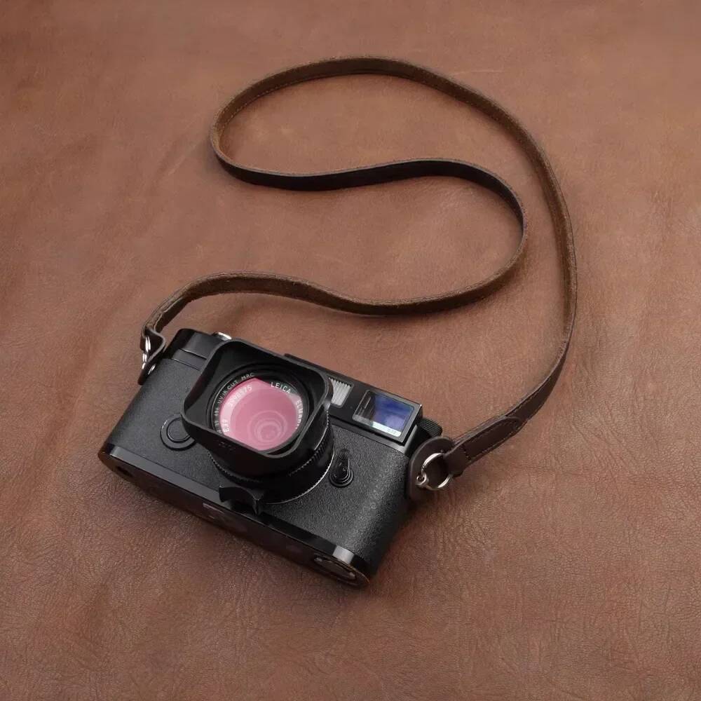 Handmade ของแท้หนังสายคล้องกล้องไหล่สลิงเข็มขัดสําหรับ Leica Q2 สําหรับ Fujifilm XE4 XT4 X100V สําหร
