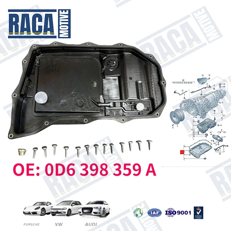 For Audi A6 A7 A8 Q8 Porsche Cayenne 9YA 9YB Transmission Oil Pan 0D6398359A PAB398004 PAB39804703
