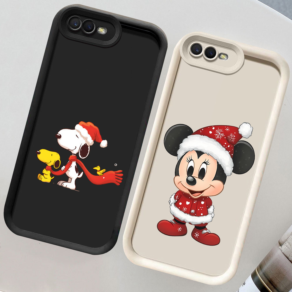 CH49 คริสต์มาส Mickey Soft Casing สําหรับ OPPO A37 A83 A3S A12E Realme C2s A1K C2 A5 A39 เคสป้องกัน