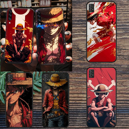 นุ่มสีดํา OPPO A74 F19 Pro Plus R9 F1 R9S A16 A16S A3X A40 A60 A80 A3pro ลิง D Luffy4 เคสโทรศัพท์