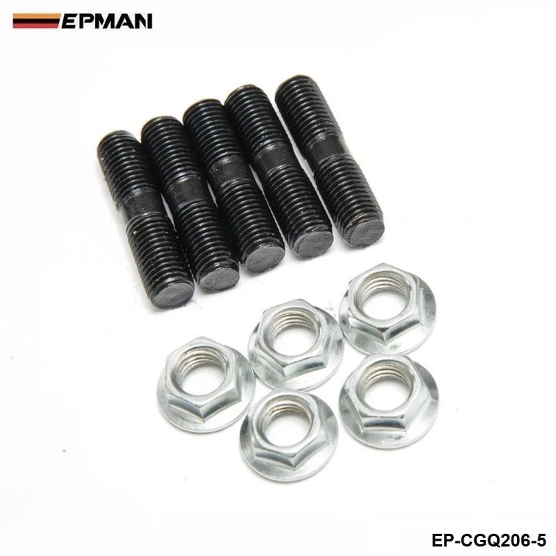 5 x Turbo Stud & Lock Nut Kit  M10x1.25 mm For SUBARU TD04L, TD05H Turbo L:40 mm EP-CGQ206