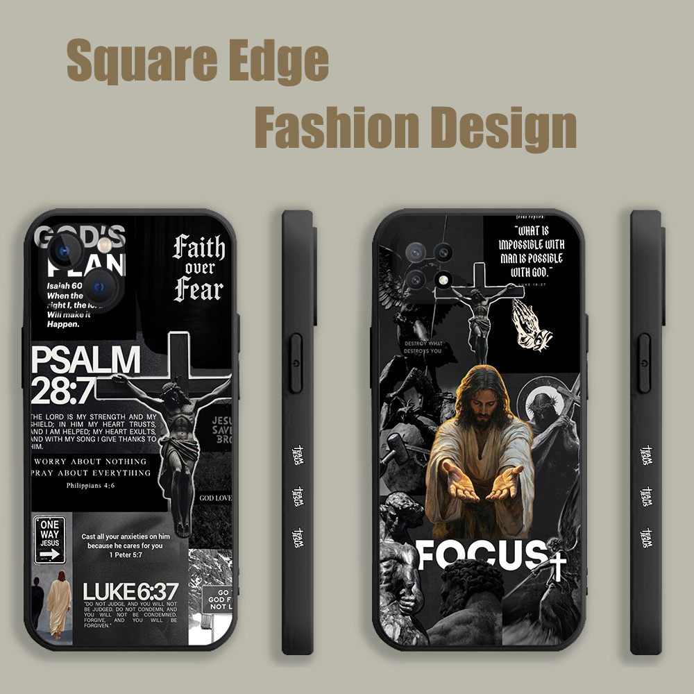 ปลอกสําหรับ Redmi หมายเหตุ 12 Turbo K70 12 13 Pro A3 14C หมายเหตุ 14 Bible Verse JESUS พระเจ้าความงา