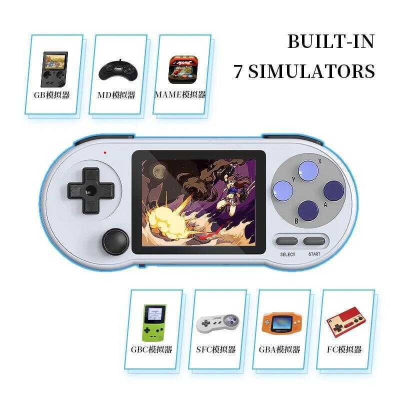 SF2000 คอนโซลเกมมือถือคลาสสิก Retro GBA อาเขตแบบพกพา Doubles Mini Handheld SF3000