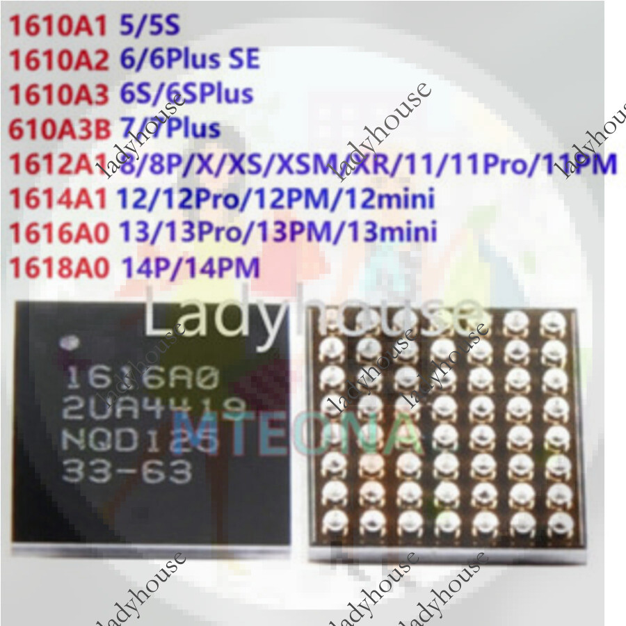1 ชิ้น 1610A1 1610A2 1610A3 610A3B 1612A1 1614A1 1616A0 ชาร์จ IC สําหรับ iphone 11 12 13 Pro Max Min