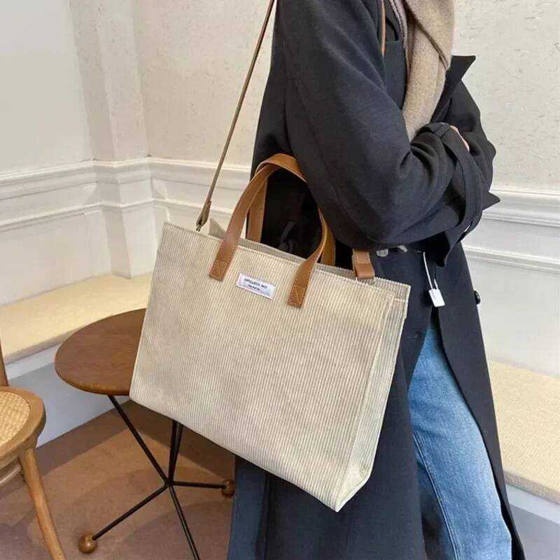 Handbags for Women Corduroy Satchel Shoulder Bags Ladies Totes Crossbody Bag for Women Vintage Shopp