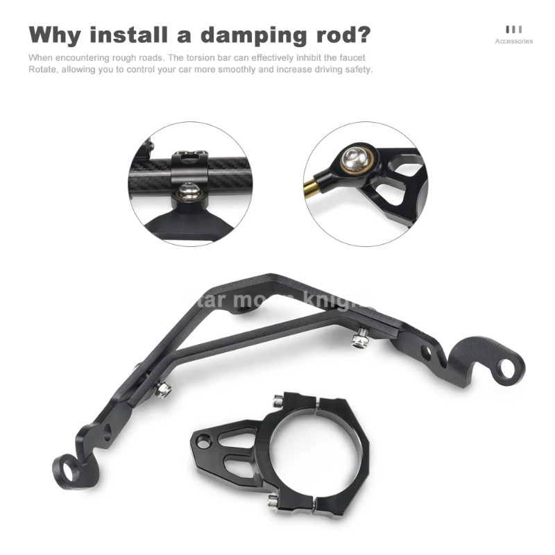 Damper Bracket Kit For Kawasaki Z900RS Z900 Z 900RS CAFE Z900RS SE Steering Absorber Bracket Access