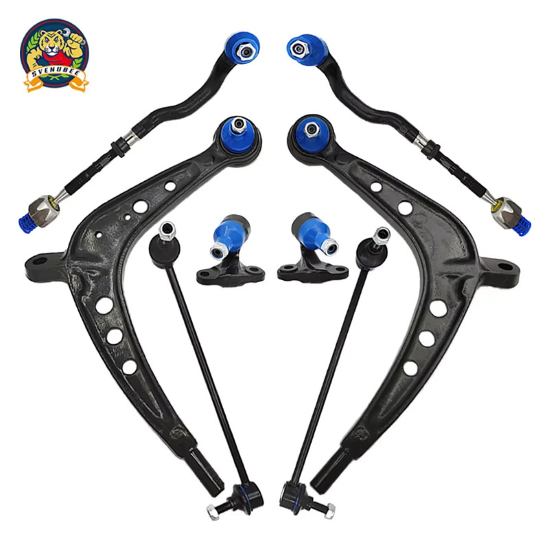 Svenubee 8Pcs Front Suspension Kit Control Arm Tie Rod End Ball Joint Kits for BMW 325Xi 330Xi 2001