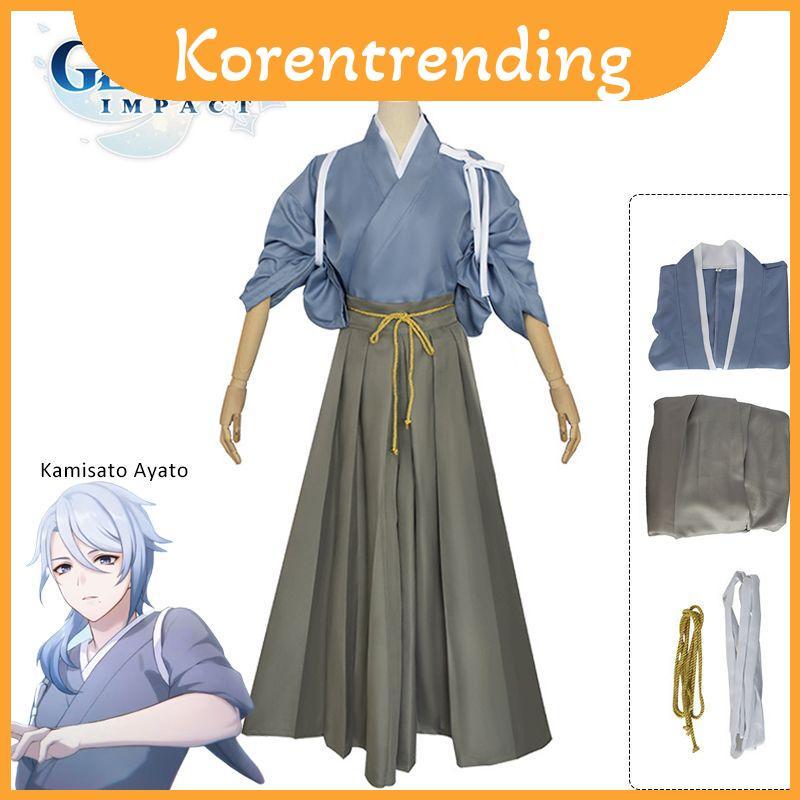 Vibrant Genshin Impact Kamisato Ayato_cosplay ชุดกิโมโนฮาโลวีน Carnaval สำหรับงานปาร์ตี้และเทศกาล