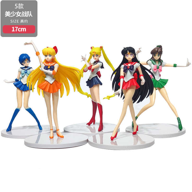 5 รูปแบบ Sailor Moon SQ ตัวเลขยืน Moon Hare Rei Mizuno Ami Kino Makoto ตกแต่งเค้ก