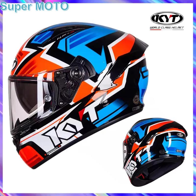 KYT NF Motorcycle Helmet Full Helmet  Men's Anti fog Double Lens Racing Motorcycle Motocross Capace