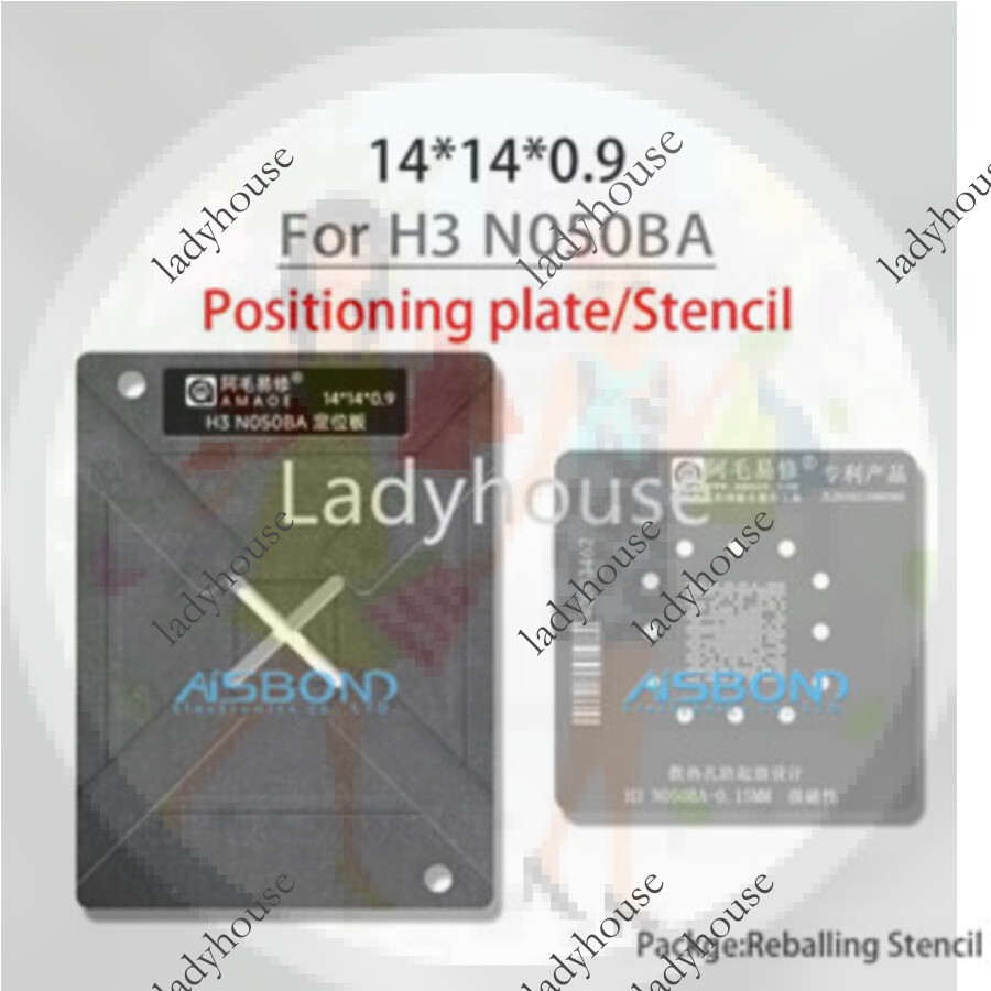 Amao BGA Reballing แม่แบบลายฉลุสําหรับ DJI CPU H3 N050BA ตําแหน่งแผ่นบัดกรีดีบุกสุทธิ