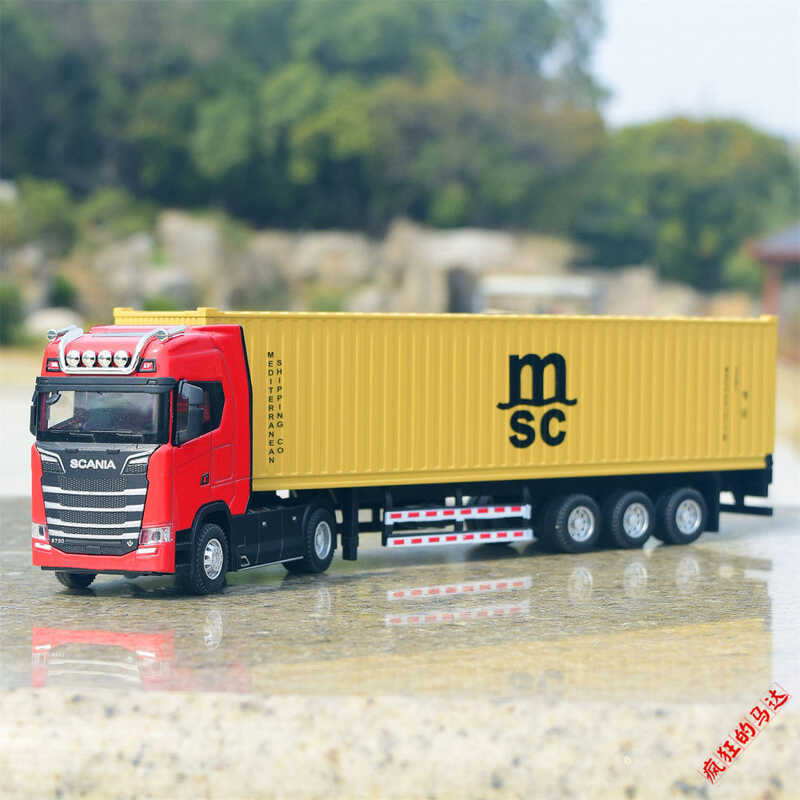 C Scania Nordic Heavy Duty Truck Mediterranean Container Model Maersk Alloy Car Collectible Model V