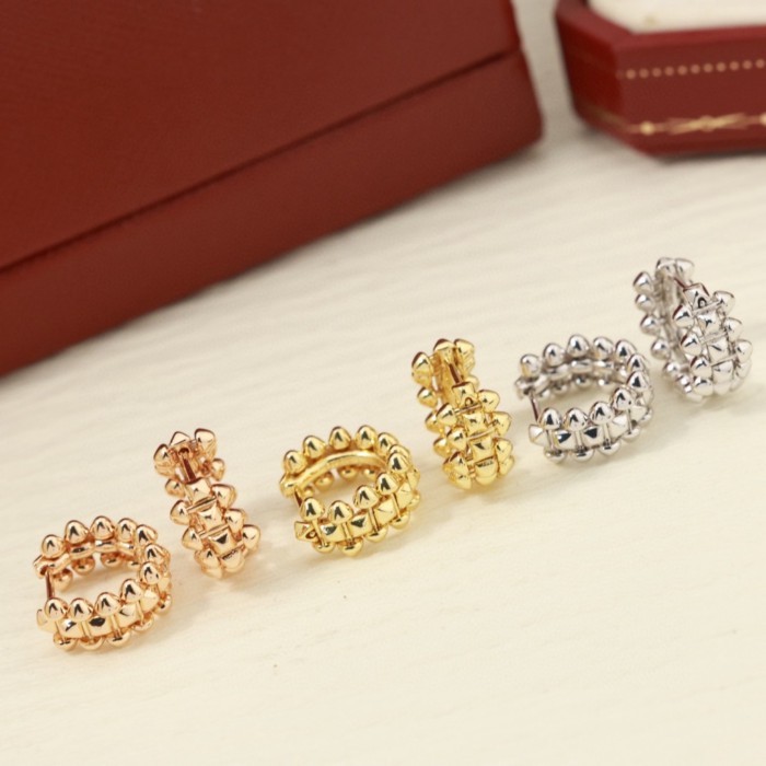 Series Car Rivet ต่างหูทองแท้Au750 18k ออกแบบเฉพาะและหรูหรา เป็นของขวัญพิเศษ