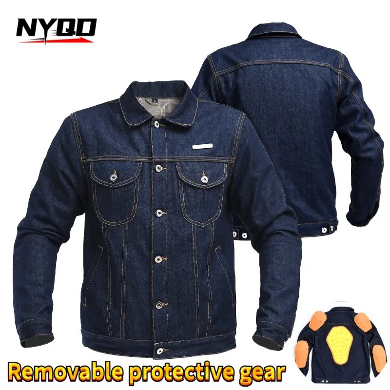 Spring and Autumn Motorcycle Cowboy Racing Suit Motorcycle Jacket Windbreak Leisure Retro Knight Ja