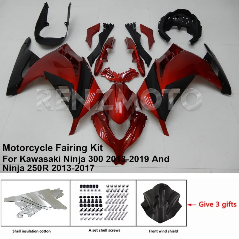 FOR Kawasaki Ninja 300 13-19 Ninja 250R 13-17 Fairing R/Z K39A11 Motorcycle Set Body Kit Decoration