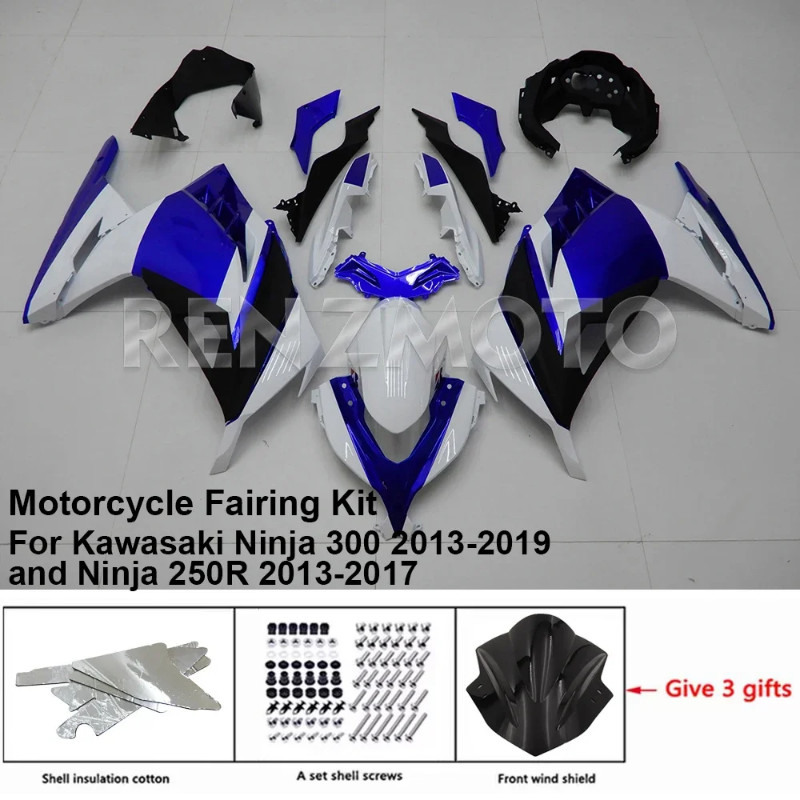 FOR Kawasaki Ninja 300 13-19 Ninja 250R 13-17 Fairing R/Z K39A16 Motorcycle Set Body Kit Decoration