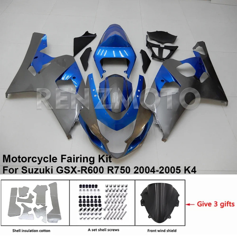 For SUZUKI GSXR 600 750 04-05 K4 K5 Fairing R/Z S4GA06 Motorcycle Set Body Kit decoration Plastic G