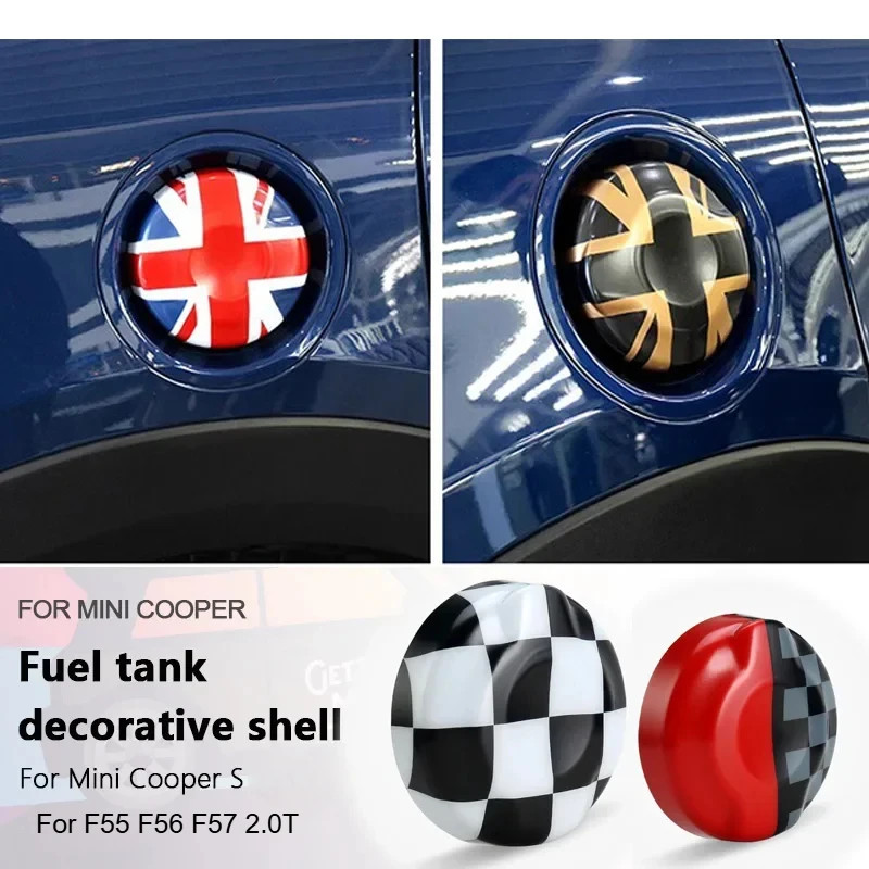 Car Fuel Tank Cover Decoration Sticker For MINI Cooper S JCW For F56 F55 F57 2.0T Auto-Styling Exte