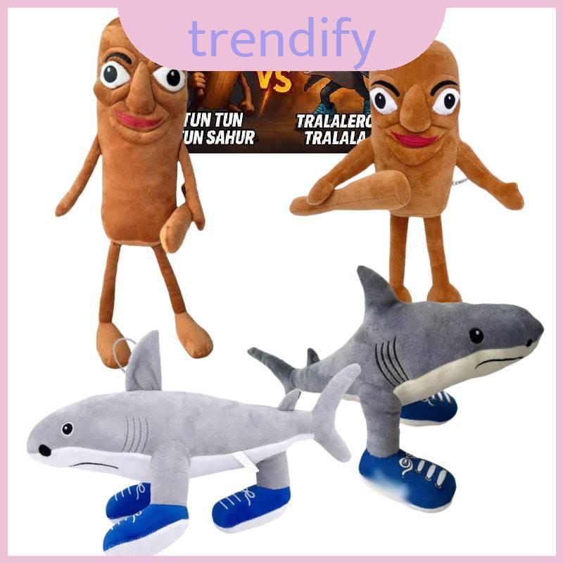 Shark ตุ๊กตาสัตว์ Plushie Plushie พร้อม Pp Cotton Filling ขนสั้นสําหรับเด็ก