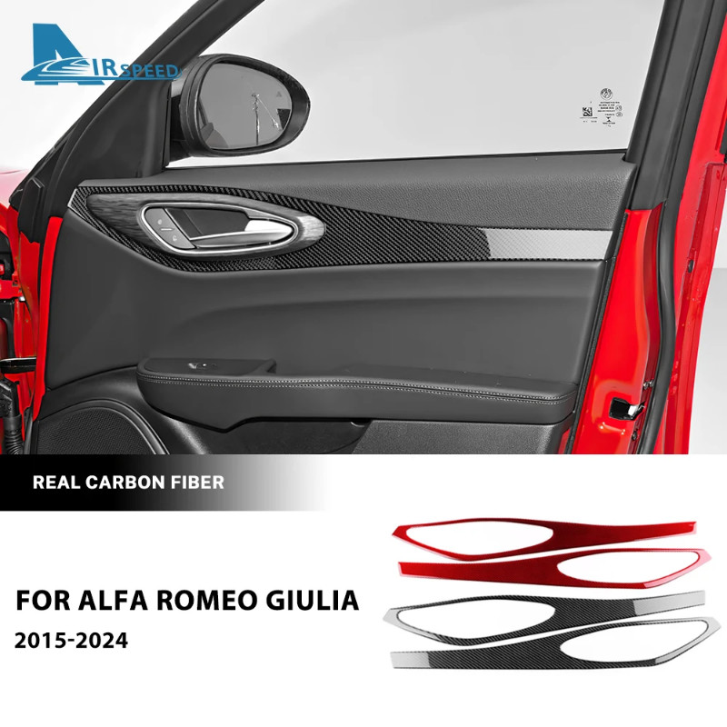 Real Soft Carbon Fiber Sticker For Alfa Romeo Giulia 952 2015-2019 2020 2021 2022 2023 2024 LHD RHD