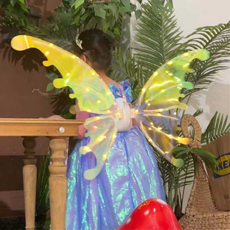 C Electric Wings Moving Elf Wing With Light Fairy Wings For Kids Birthday Christmas Cosplay Dress U