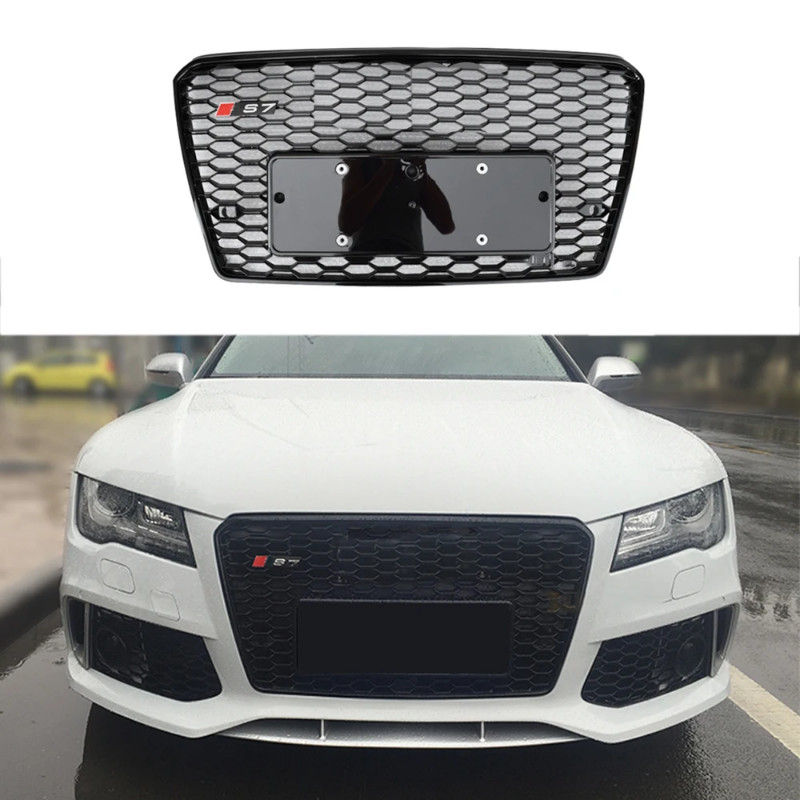 For A7 Racing Grill For A7 S7 2009 2010 2011 2012 2013 2014 2015 Modified ABS Auto Front Grill Fron