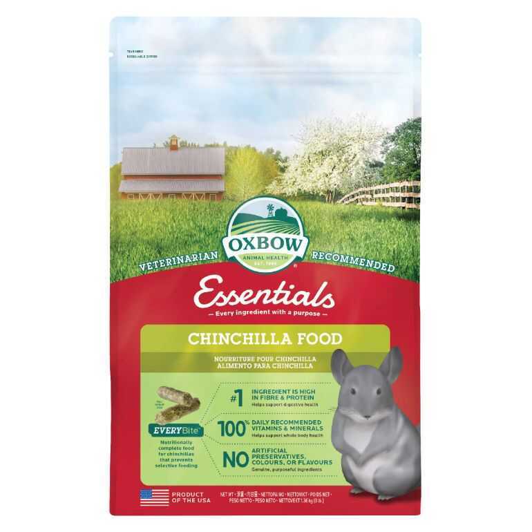 Oxbow Essentials Chinchilla Food อาหารเม็ดสําหรับชินชิลล่า 3Lb 1.36kg.