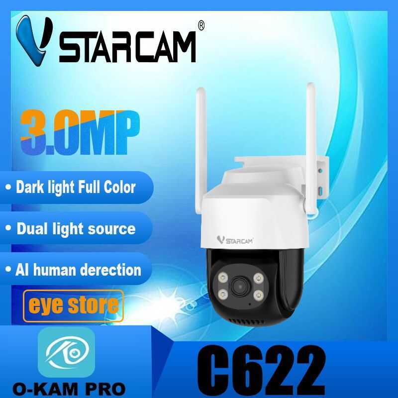 Vstarcam C622 CG622 - ChG 3MP1296P ความละเอียดกล้องวงจรปิดกลางแจ้งไร้สายภาพสีพร้อมเครื่องตรวจจับสัญญ