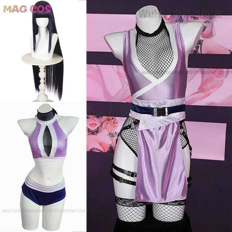เครื่องแต่งกาย Hinata Hyuga Cosplay Byakugan ชุด.White Eye Princess Ninja สำหรับงาน.party Halloween