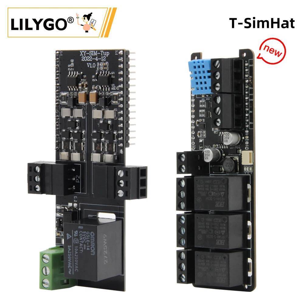 ลิลลี่โก® บอร์ดขยาย T-SimHat พร้อมรีเลย์ CAN RS485 1/3-Way DHT11 INA219 QMI8658 เข้ากันได้กับ T-SIM7