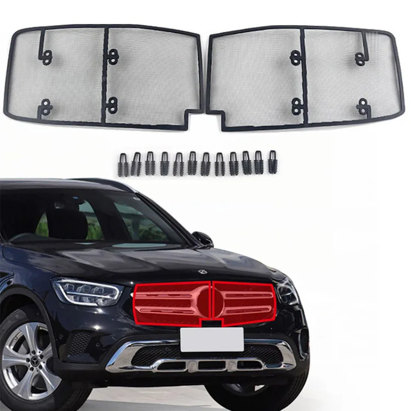 4Pcs Car Front Grill Insect Net Insect Screening Mesh for Benz E43 GLA GLC GLE GLS V260 W205  Car A