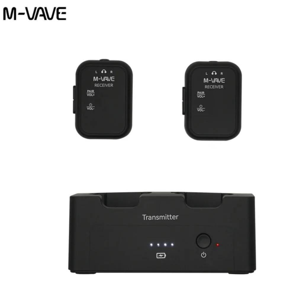 M-VAVE WP-12 2.4G หูฟังไร้สายจอภาพระบบเสียงเกียร์สเตอริโอ Mono Recorder เครื่องรับส่งสัญญาณแบบชาร์จไ