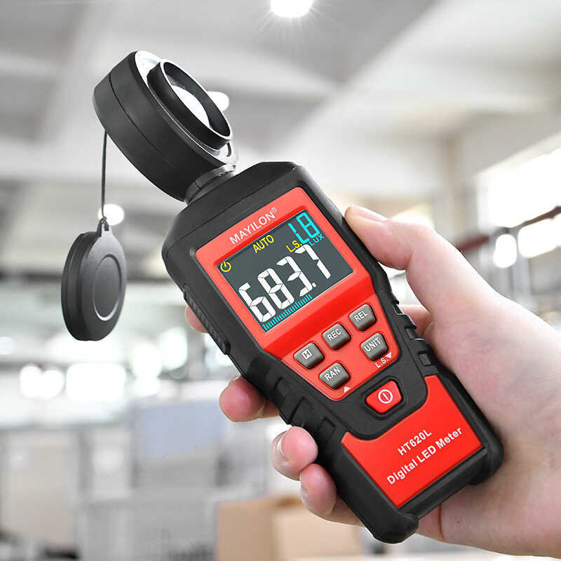 Maiyilong เครื่องวัดความสว่างความแม่นยําสูง Digital Photometer แบบพกพา HT620 HT620L แสงน้อยจอแสดงผลด