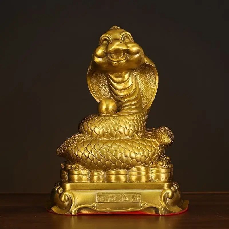 Brass Snake Ornament Mascot Zodiac Snake Living Room Home Fortune Snake Decoration