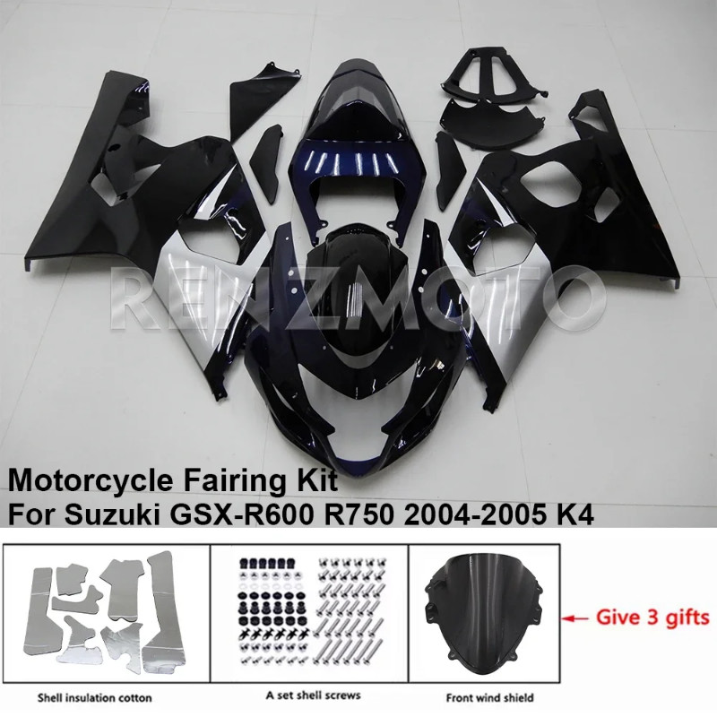 For SUZUKI GSXR 600 750 04-05 K4 K5 Fairing R/Z S4GA02 Motorcycle Set Body Kit decoration Plastic G