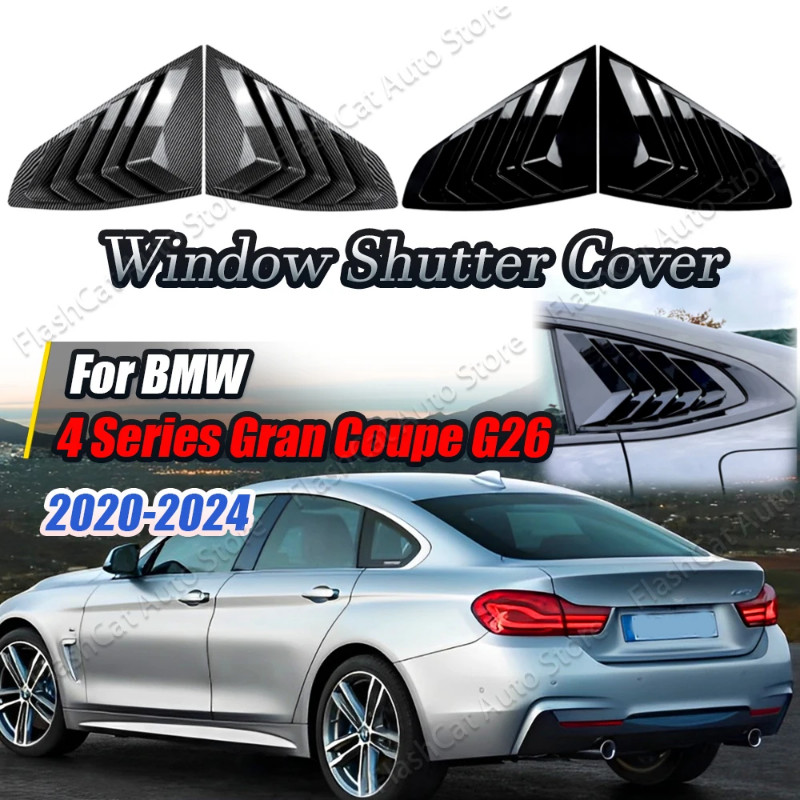 G26 Rear Window Side Vent Shutter Louver Cover Trim Sticker Body Kit For BMW 4 Series G26 430i 440i