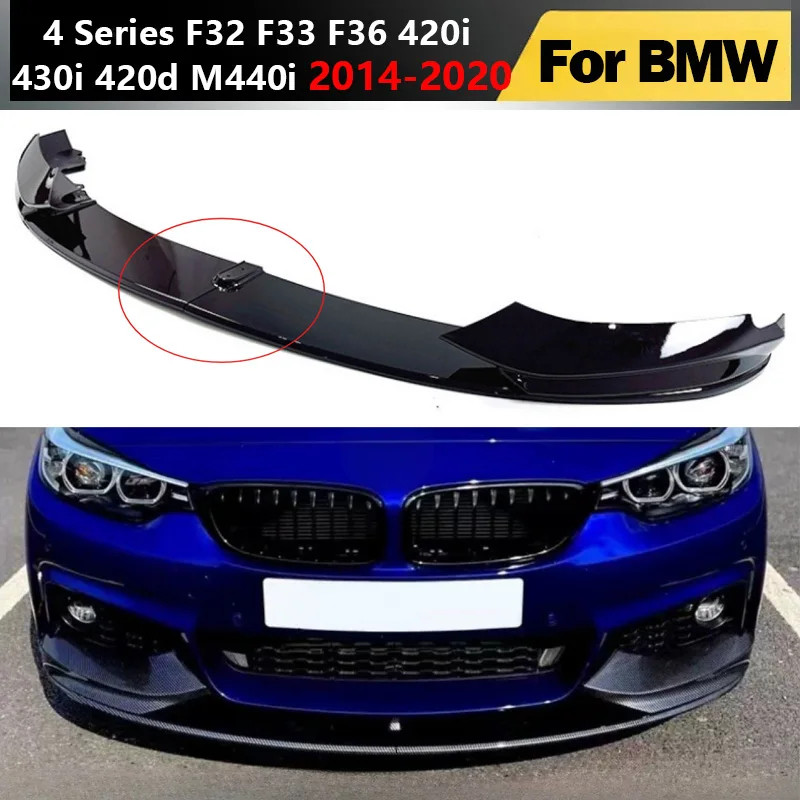 2014-2020 for BMW 4 Series F32 F33 F36 420i 430i 420d M440i Front Bumper Lip Spoiler Modified Front
