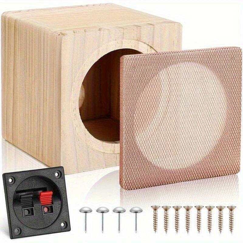 C Brand New6.5Inch/5Inch/4Inch Wooden Speaker Enclosure，Advanced Sound Effects With Enhanced Bass A