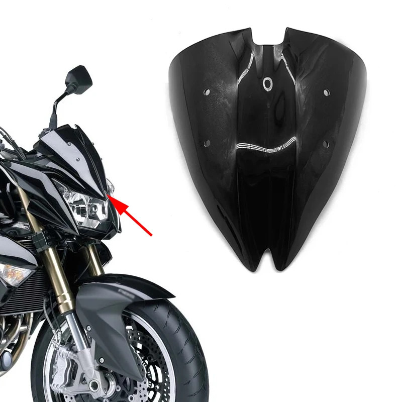 Motorcycle Accessories Windscreen Wind Screen Deflectors Windshield Black Fit For Kawasaki Z1000 20