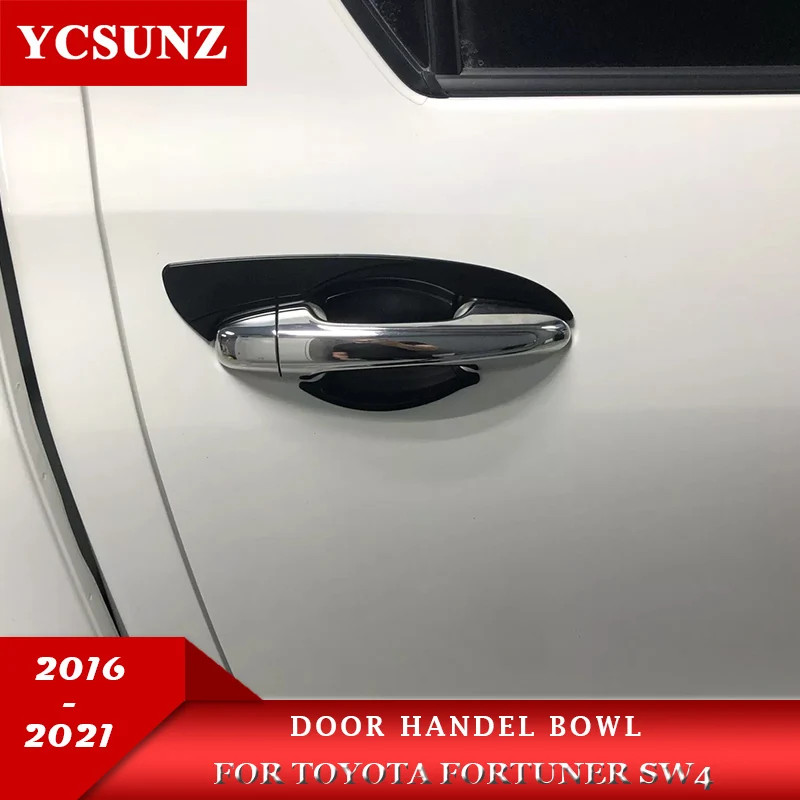 ABS Door Handle Inserts Bowl For Toyota Fortuner Sw4 2016 2017 2018 2019 2020 2021 car Accessories