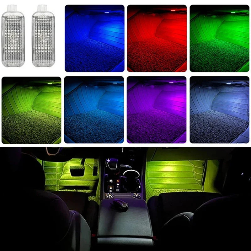 Mini LED Footwell Interior Lights For Audi A6 C6 C7 A7 A8 A1 TT Q3 Q5 Q7 Q8 8X B8 B9 A5 8T F5 Car A
