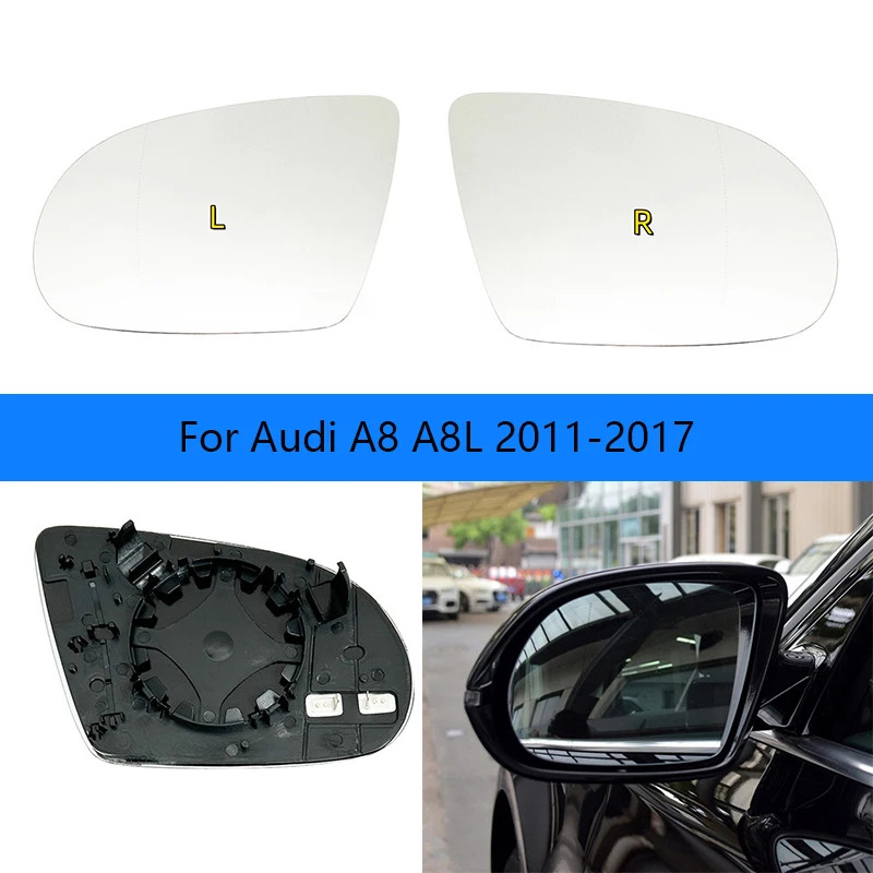 Car Mirrors For Audi A8 A8L 11-17 lens rearview mirror  surface electric heating glass OEM:4H0 857