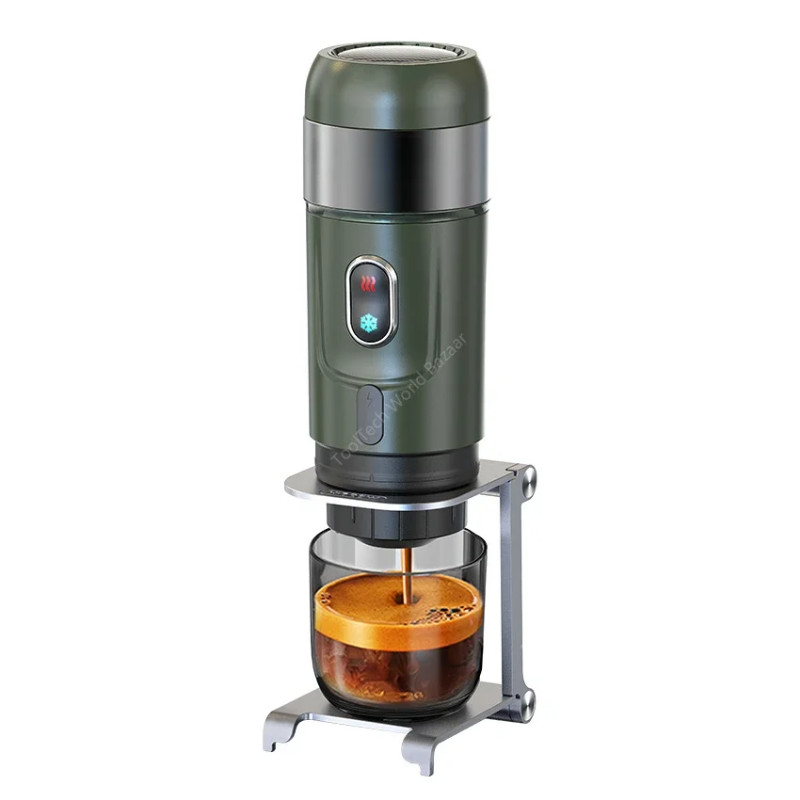 Portable Capsule Coffee Machine Hot and Cold Double Extract Outdoor Wireless Espresso Mini with Bat