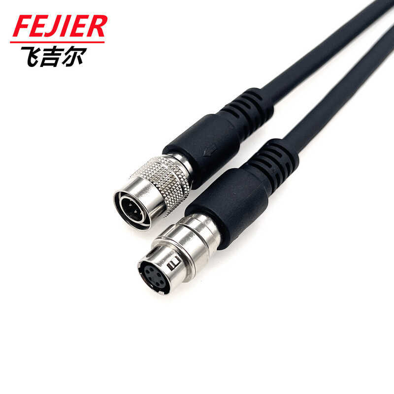 เปลี่ยน Hirose Aviation Plug 6-Core Harness Aviation Plug 6-Pin กล้องอุตสาหกรรมสายไฟ HR10A CABLE